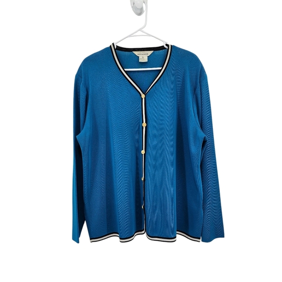Misook Women's 100% Acrylic Button Front Cardigan Sweater - XL - Picture 1 of 7